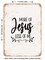 DECORATIVE METAL SIGN - More Jesus Less of Me - Vintage Rusty Look